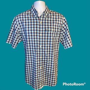 Duluth Trading Co Medium Checkered Short Sleeve Button Down